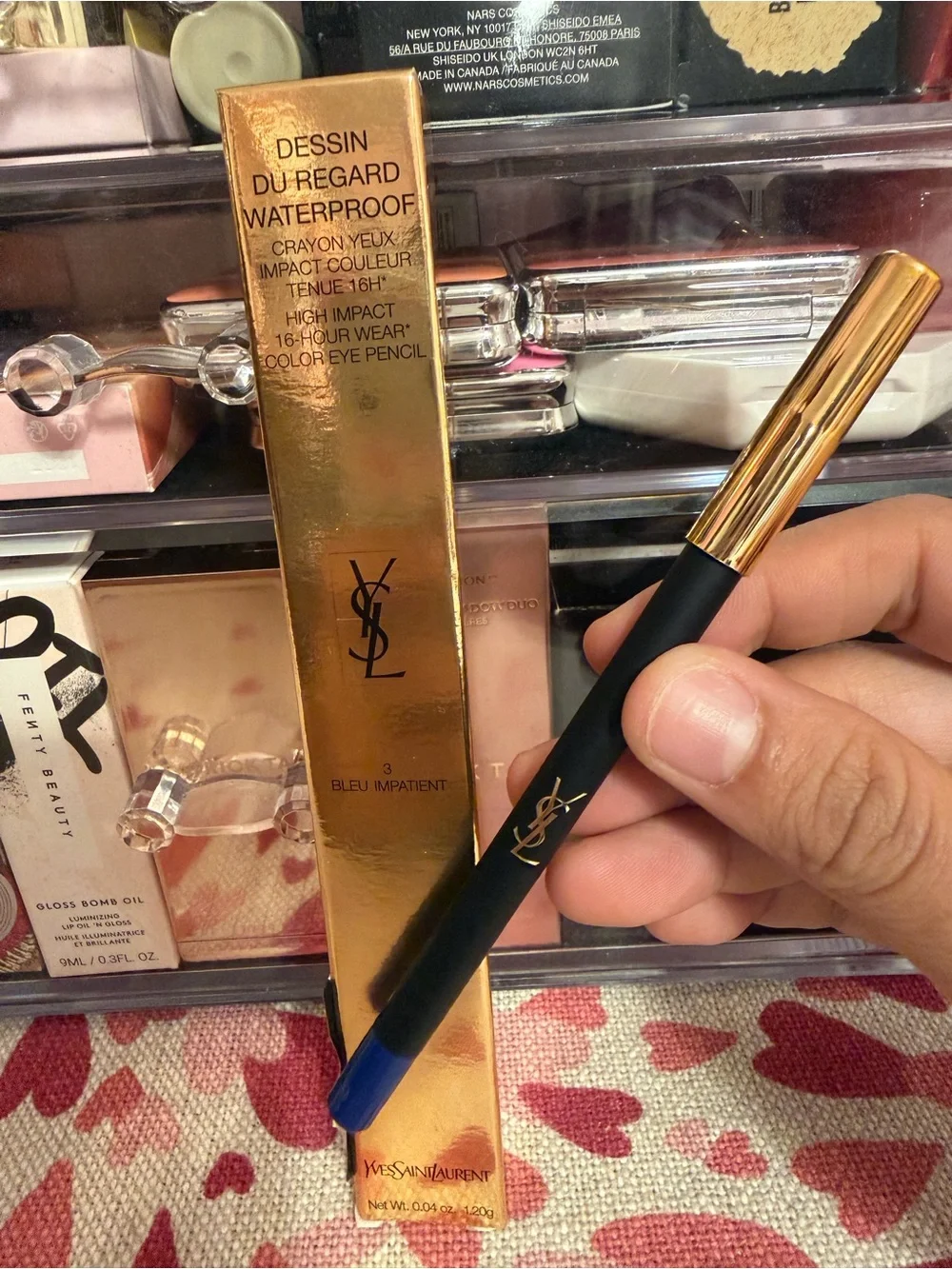 NWT Yves Saint Laurent Blue Waterproof high impact Eye pencil